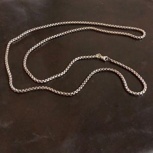 David Yurman silver and gold 30” inch box chain